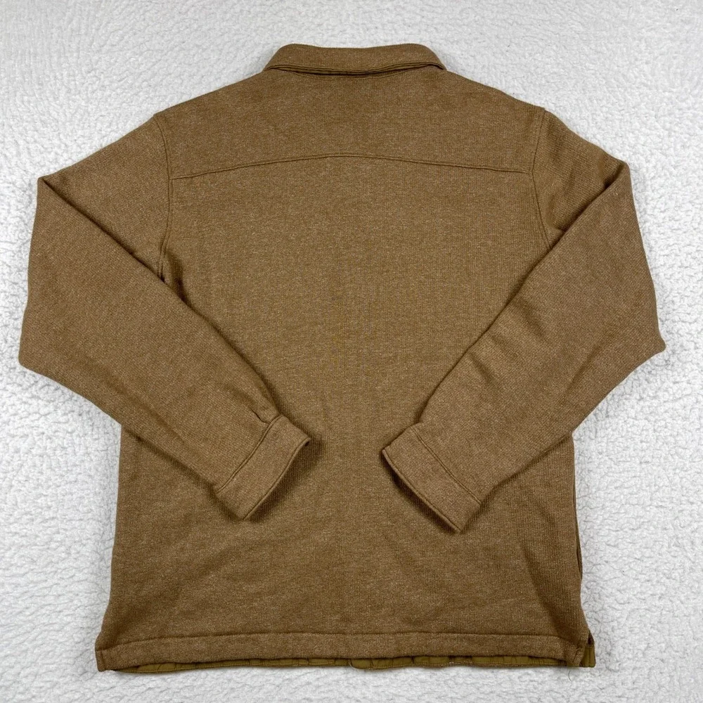 Columbia Shirt Jacket Mens Medium Brown Fleece Lined Rugged‎ Outdoor Shacket